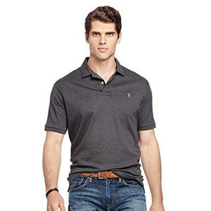 Gray Heather Soft Touch Polo Shirt 3XLT